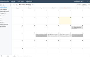Marketing Calendar to plan and execute your campaigns consistently