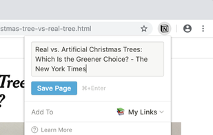 Notion Web Clipper screenshot 1