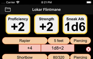 Fifth Edition Character Sheet screenshot 2