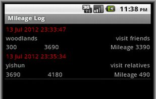 Mileage Log screenshot 1