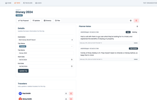 Layup Trip Dashboard
