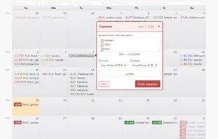 List all your expenses, income, and account transfers in the calendar. Pretty soon, you’ll be on auto-pilot.