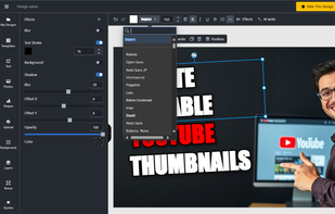 change font and effect