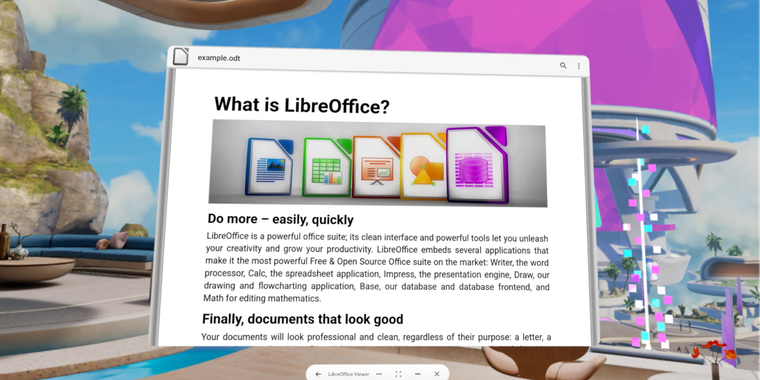 LibreOffice Viewer launched for Meta Quest VR on Horizon OS