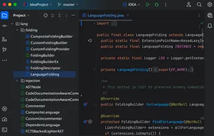 IntelliJ IDEA interface overview: the Project tool window (left) outlines the code structure and the Editor (right) is used to read, write, and explore the source code.