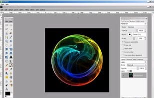 GimPhoto 1.4.3 running with GimPad 1.1 under Windows