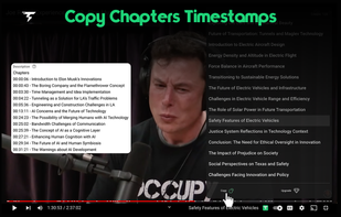 Copy chapter timestamps