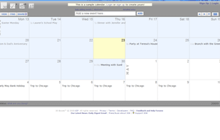 Example calendar from 30 Boxes