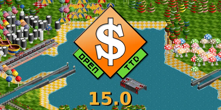 OpenTTD 15.0 brings infinite water maps, bridges over stations, waypoints, and UI updates image