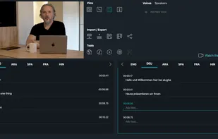 Side by side translations