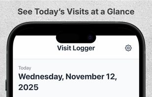 See today’s visits at a glance in a simple list view.