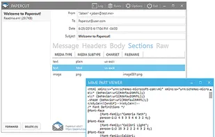 View and Download the Mime Sections of your Email