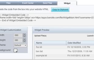 Banckle File Sharing - Embeddable Banckle File Sharing Widget
