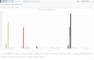 Fleet consumption report chart.