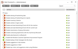 ShutUp10++ screenshot 1