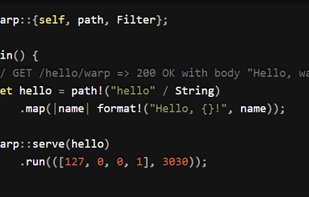 Warp web framework screenshot 1