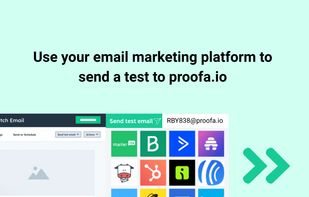 Use any marketing platform and send your test email to proofa.io