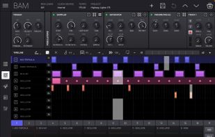 BAM Timeline panel (Step sequencer)