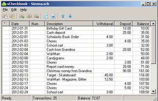 sCheckbook screenshot 1