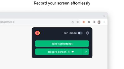 Record screen, mic, camera or take screenshots