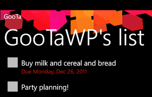 View tasks of a list