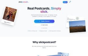 slickpostcard landingpage