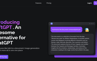 Giving the front and starting interface of the DeftGPT when you open the website