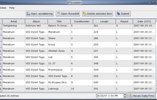 QTScrobbler screenshot 1
