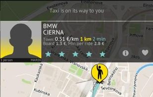 Follow your ordered taxi directly on the screen of your mobile phone in real time.