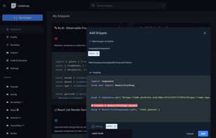 CodeKeep screenshot 1