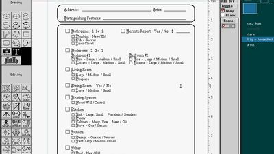 Sample - form document - text tool selected
