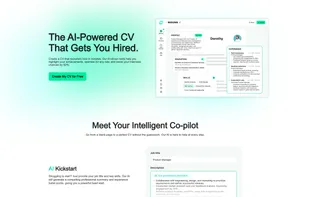 The AI-Powered CV
That Gets You Hired.
Create a CV that recruiters love in minutes. Our AI-driven tools help you highlight your achievements, optimize for any role, and boost your interview chances by 50%.