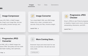 Toolbox: https://vayce.app/tools/
