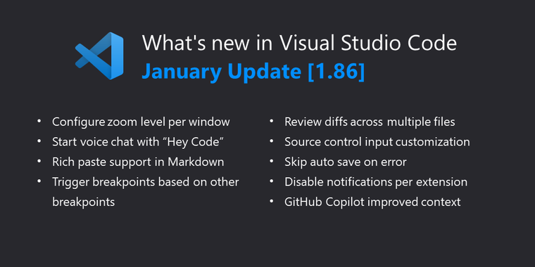 Microsoft launches Visual Studio Code 1.86 with new features and ...