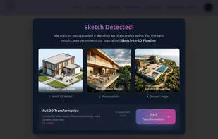 We detect sketches and transform them into 3D models and realistic photos you can edit