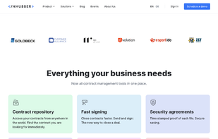 All contract management tools in one place. Contract repository: Fast signing: Security agreements: Document analysis: Workflows: Workspaces: