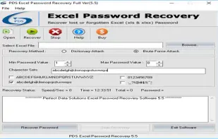 PDS Excel Password recovery screenshot 1