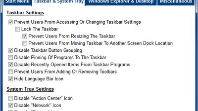 Taskbar & System Tray Section