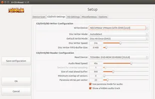 Setup: Writer configuration