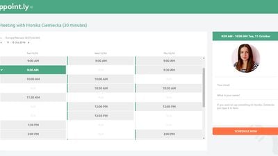 Appoint.ly - Appointment scheduling page