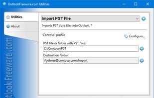 Import PST to Outlook screenshot 1