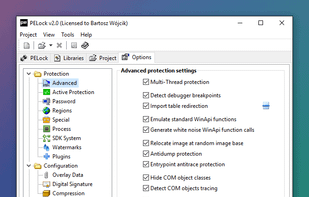 Advanced protection settings