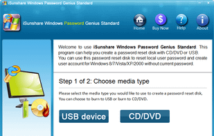 iSunshare Windows Password Genius screenshot 1