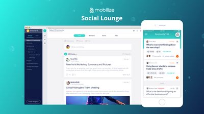 Your community social lounge, mirrored across web, mobile & email.