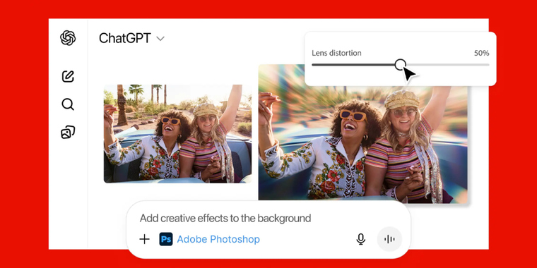 Adobe brings Photoshop, Express, and Acrobat editing apps to ChatGPT for free image