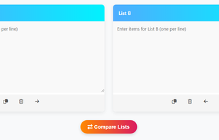 Compare list side by side