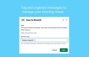 Tag and organize Slack messages to manage your morning chaos