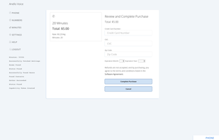 Purchasing pay as you go minutes.