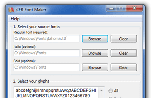 sIFR Font Maker screenshot 1