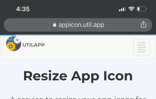 Screenshot showing how to select an icon for resizing.